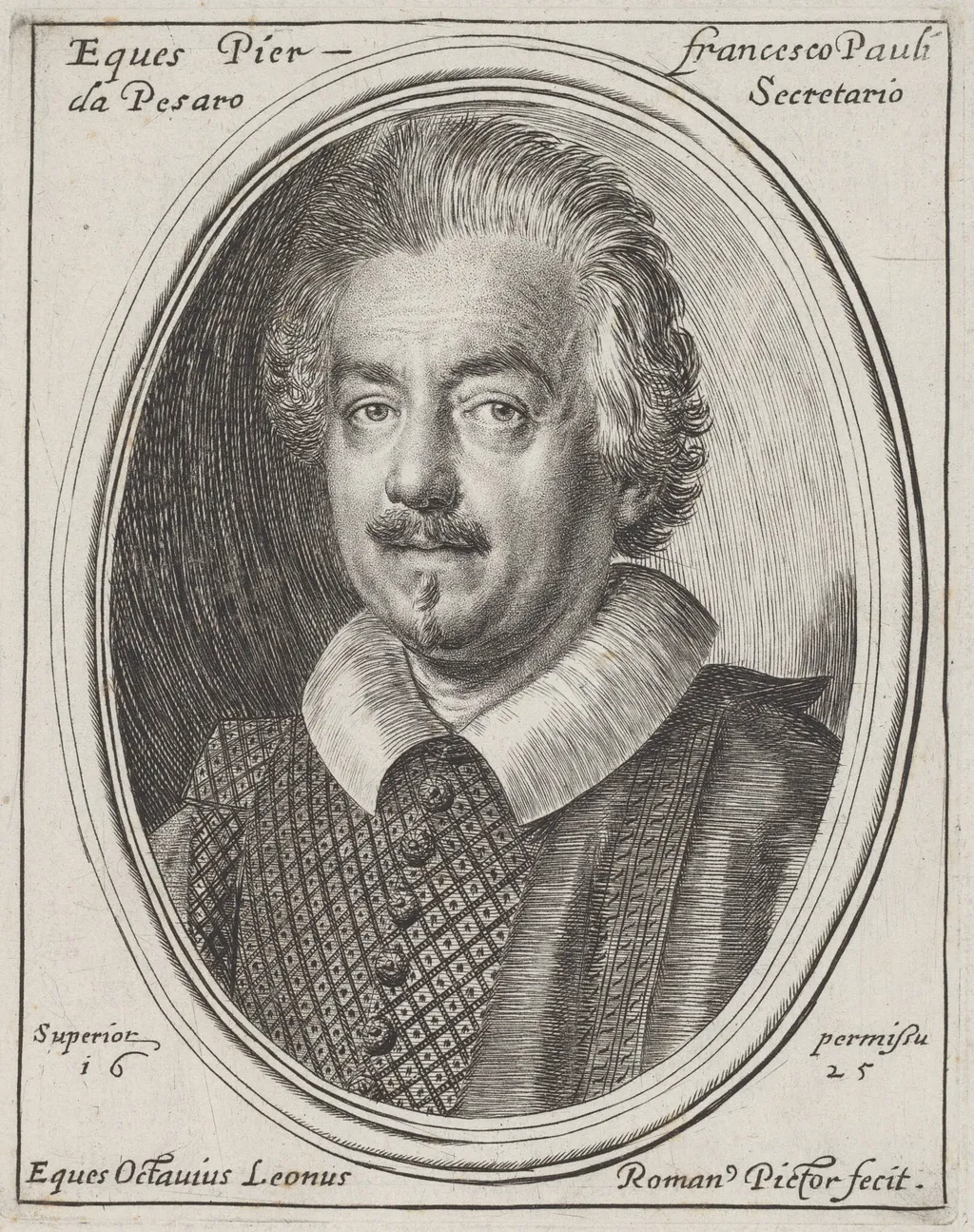Francesco Paolo da Pesaro, by Ottavio Leoni, ink, 1625