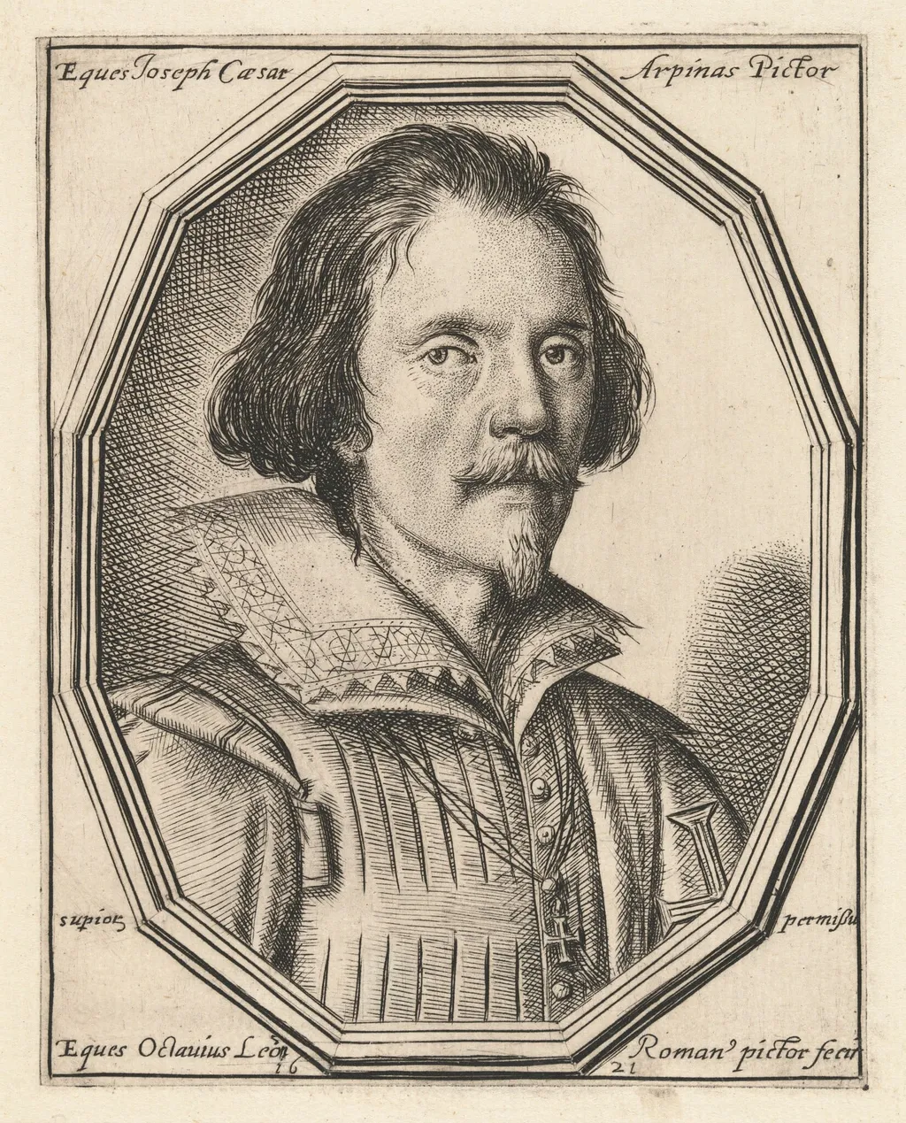 Giuseppe Cesari, by Ottavio Leoni, ink, 1621