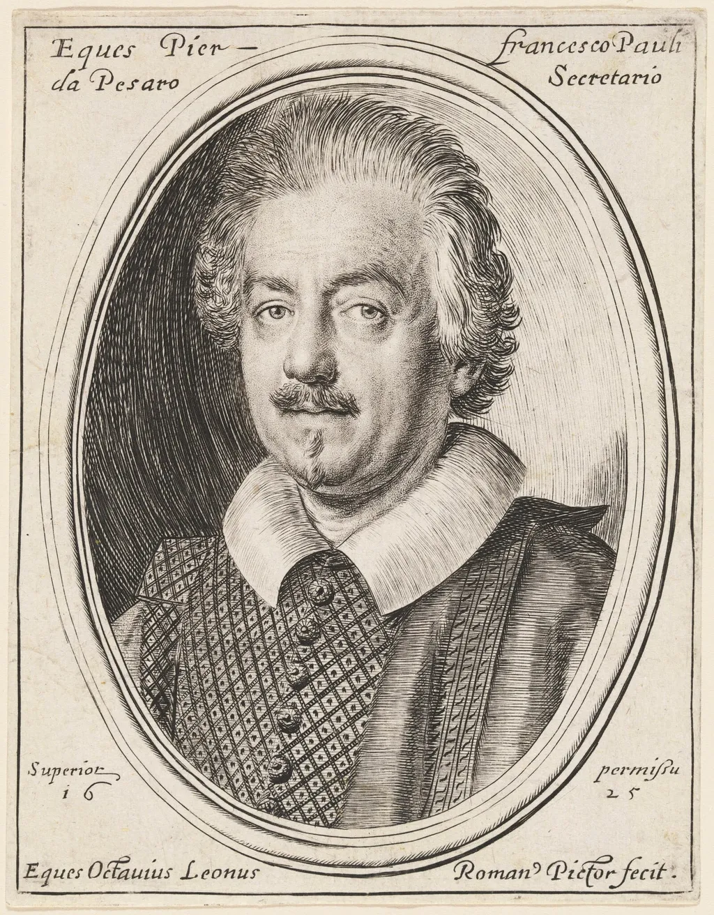 Pier Francesco Pauli, by Ottavio Leoni, ink, 1625