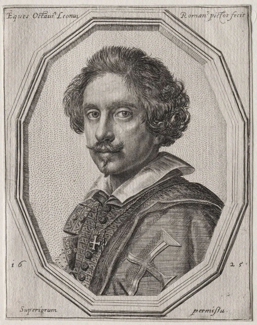 Self-Portrait, by Ottavio Leoni, 1625