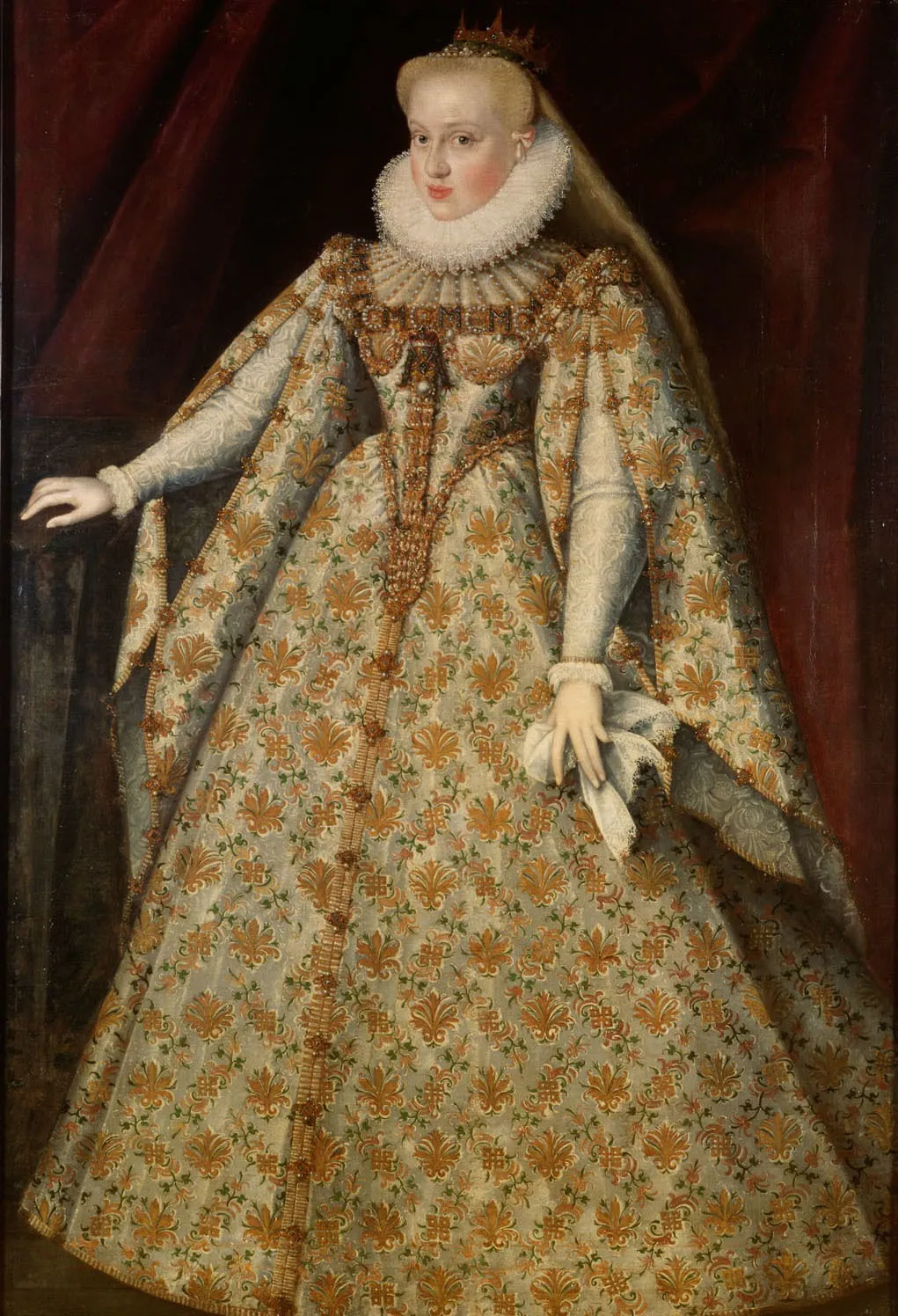 Portrait of Archduchess Maria Christina of Austria (1574–1621), by Ottavio Zanuoli, oil, 1598