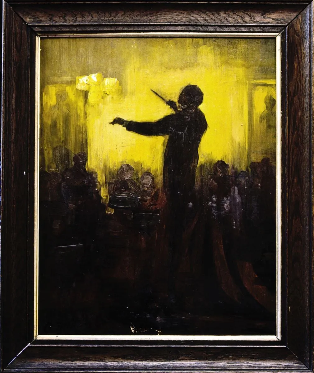 George Enescu dirijând, by Ottilia Oteleșanu-Michail, 1914