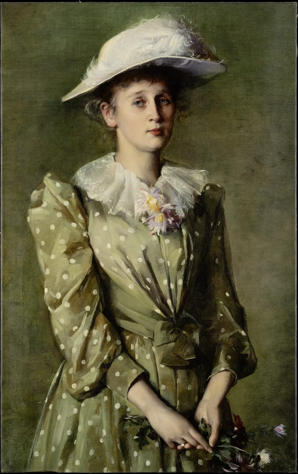 Portrait of Helene Roederstein, by Ottilie Roederstein, oil, 1896