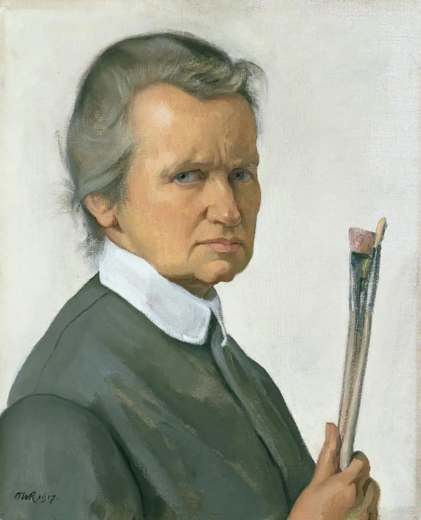 Selbstbildnis mit Pinseln, by Ottilie Roederstein