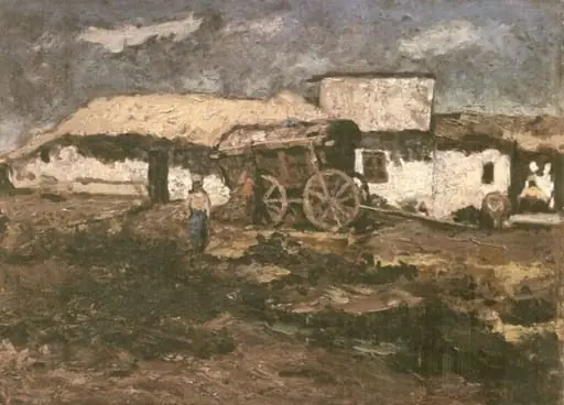 Peisaj cu case, by Otto Briese