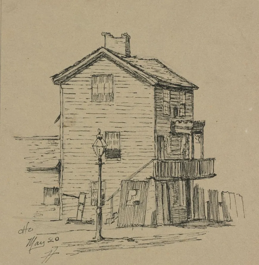 An Old House, Cleveland, by Otto H. Bacher, 1887