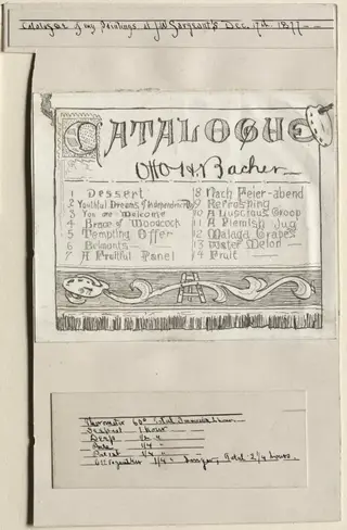 Catalogue of My Paintings at J. W. Sargents, Cleveland, December 17th, 1877