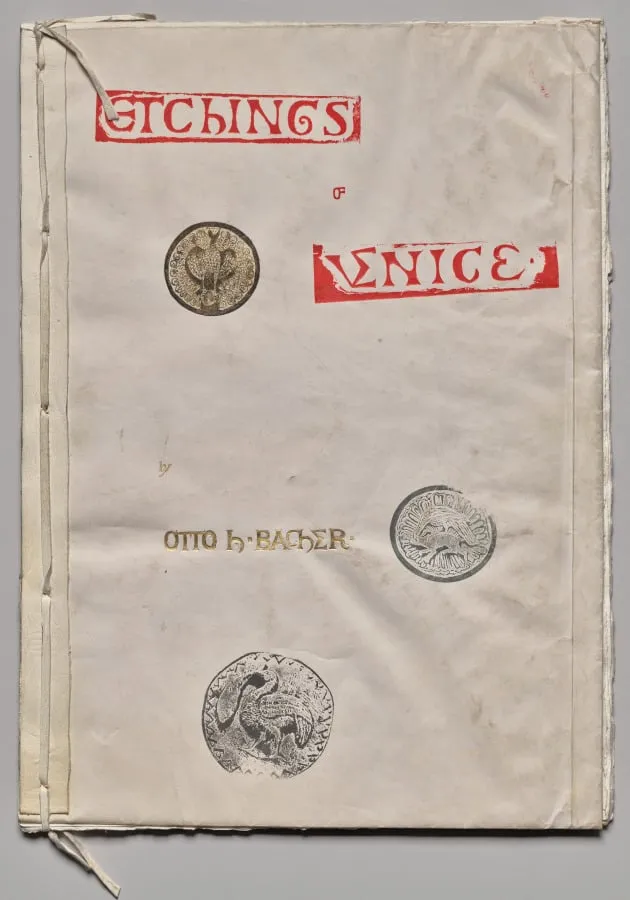 Etchings of Venice: Cover and Title Page, by Otto H. Bacher, 1882