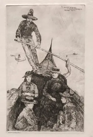Etchings of Venice: Giovanni the Gondolier, by Otto H. Bacher
