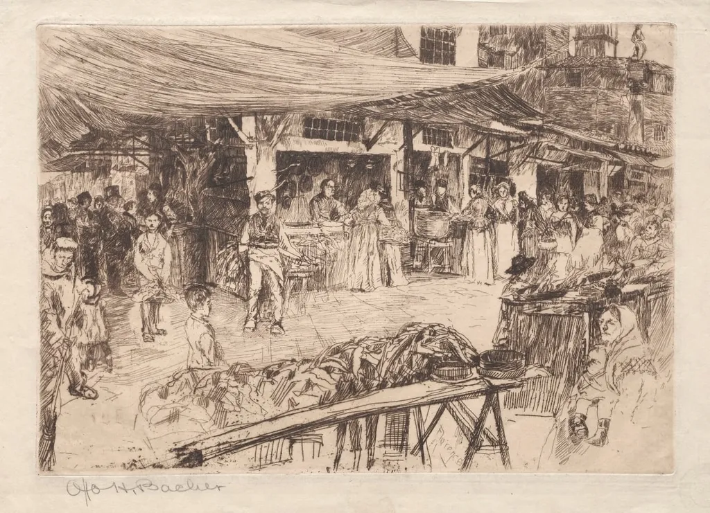 Old Market, Florence, by Otto H. Bacher, 1900