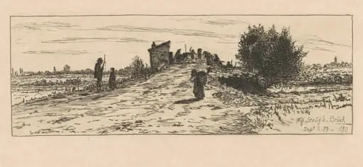 Aŭf Staŭfá Brŭck, by Otto Henry Bacher