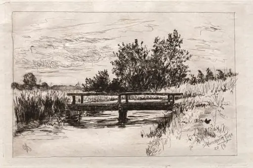 Bridge, Schleissheim, by Otto Henry Bacher