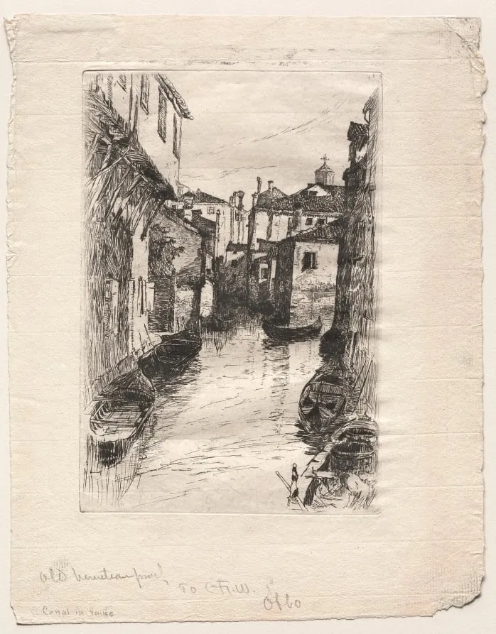 Canal in Venice, by Otto Henry Bacher, 1880