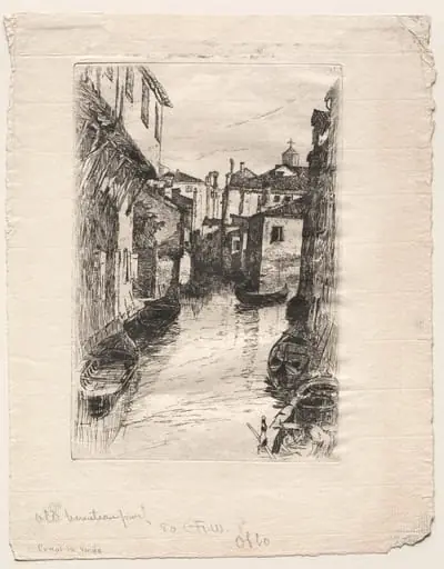 Canal in Venice, by Otto Henry Bacher