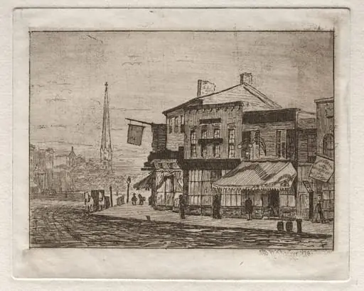 Cleveland, Woodland Avenue and Eagle Street, by Otto Henry Bacher