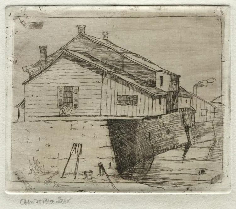 Cottages, Cleveland, by Otto Henry Bacher, 1878
