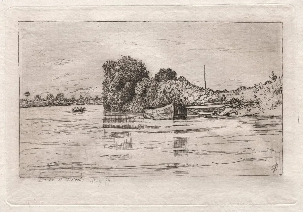 Danube at Walhalla, by Otto Henry Bacher, 1879