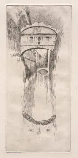 Etchings of Venice: Bridge of Sighs, by Otto Henry Bacher