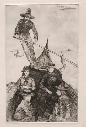 Etchings of Venice: Giovanni the Gondolier, by Otto Henry Bacher