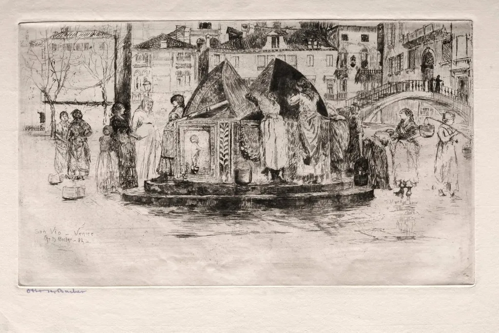 Etchings of Venice: Pozzo San Vio, by Otto Henry Bacher, 1882