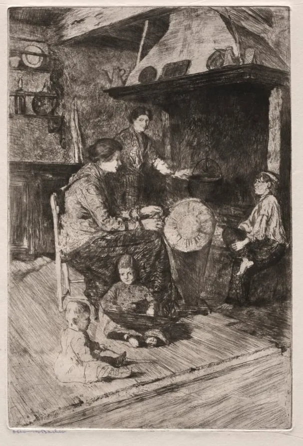 Etchings of Venice: The Lace Makers, by Otto Henry Bacher, 1850