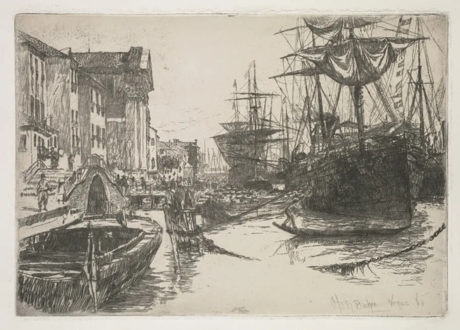 Fondamenta della Zattere, by Otto Henry Bacher, 1880