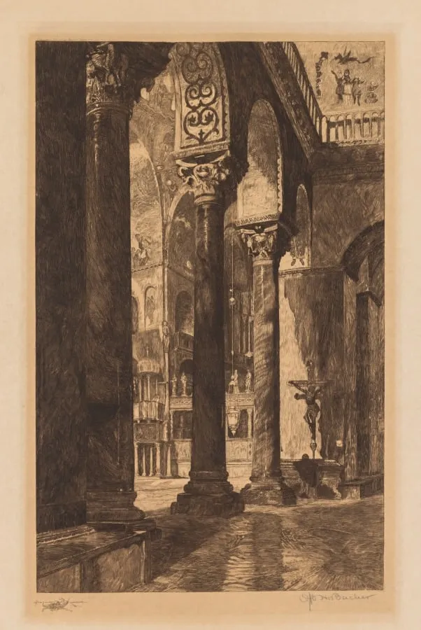 Interior of St. Mark's, Venice, by Otto Henry Bacher, 1892