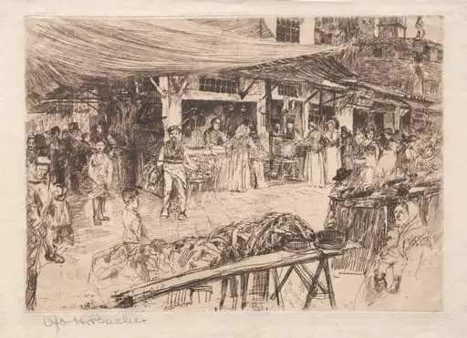 Old Market, Florence, by Otto Henry Bacher