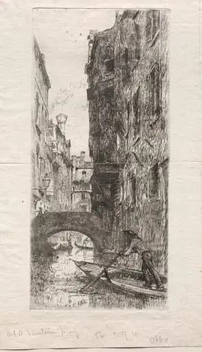 Ponte del Pistor, Venice, by Otto Henry Bacher