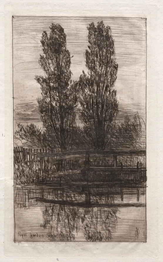 Poplars, Royal Garden, Schleissheim, by Otto Henry Bacher, 1879