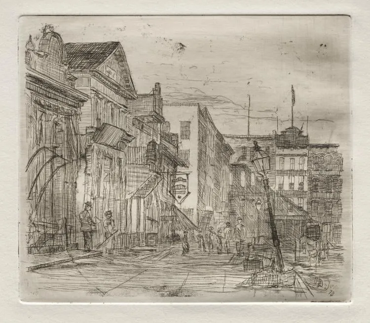 Southwest Corner, Public Square, Cleveland, by Otto Henry Bacher, 1878