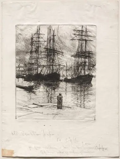 Three Ships, Venice, by Otto Henry Bacher