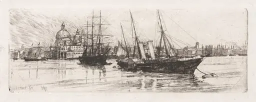Two Boats, Venice, by Otto Henry Bacher