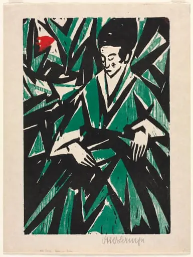 Woman in Green, by Otto Lange