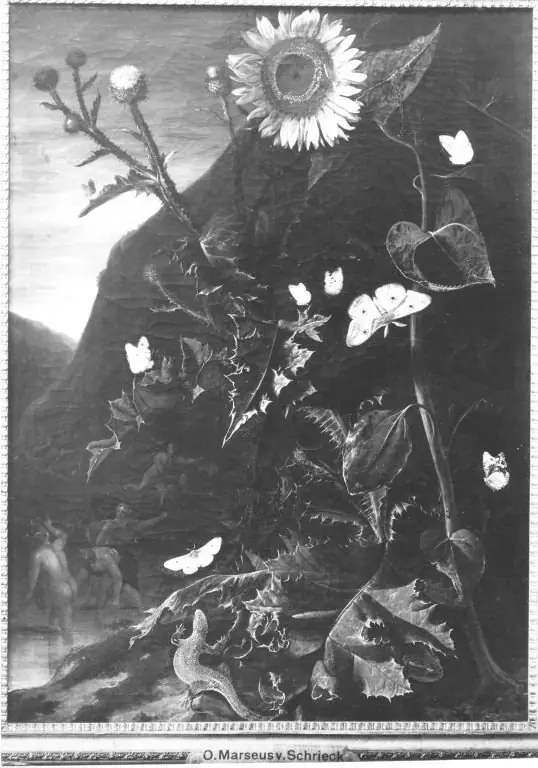 Forest floot still life with Diana and Actäon, by Otto Marseus van Schrieck