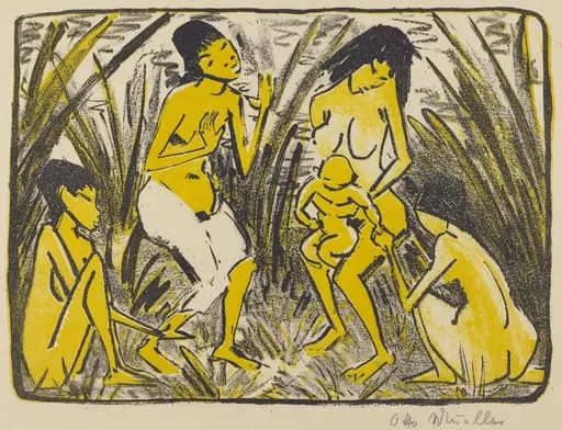 Finding of Moses (Auffindung des Moses), by Otto Mueller