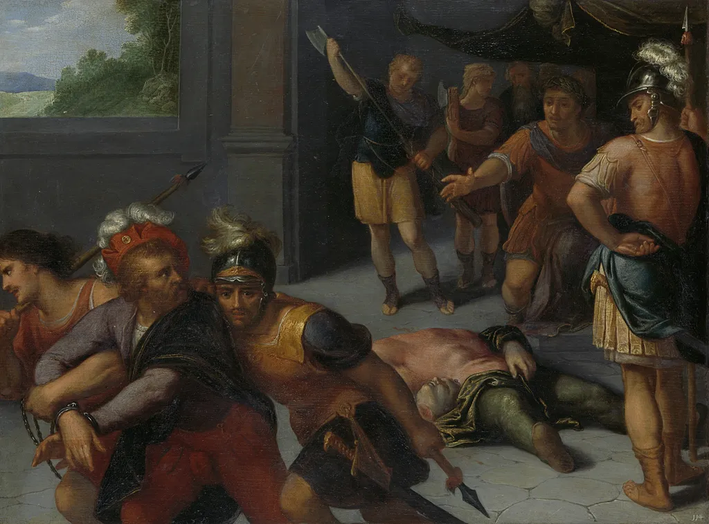 Beheading of Julius Paulus and Imprisonment of Claudius Civilis, by Otto van Veen, oil, 1606