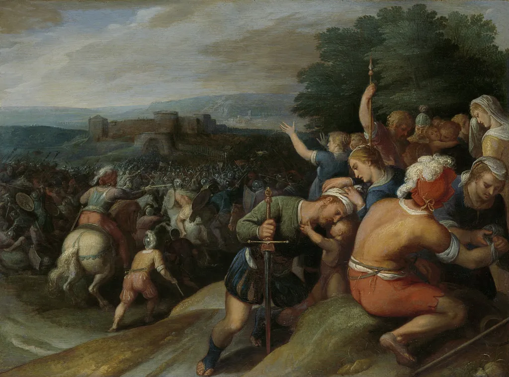 The Batavians Surround the Romans at Vetera, by Otto van Veen, oil, 1606