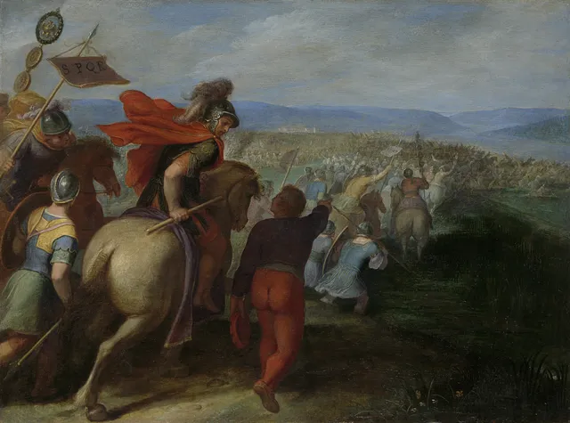 The Romans under Cerealis Defeat Claudius Civilis and the Batavians following betrayal from within