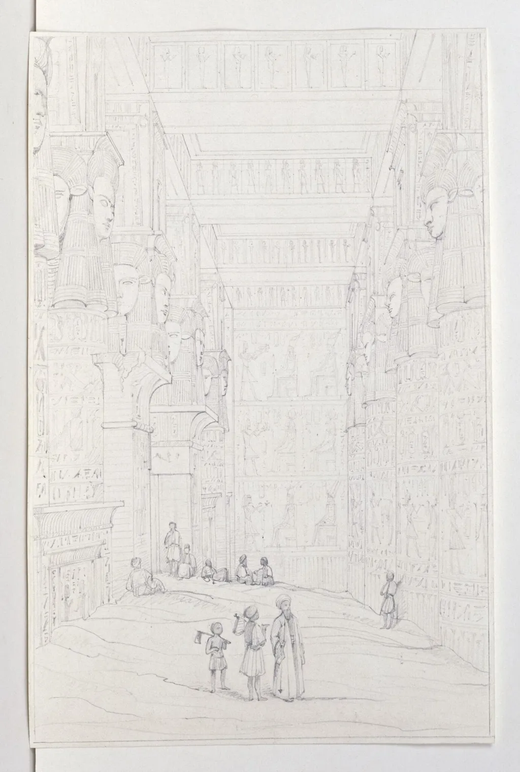 Denderah. Interior of Great Temple, by Owen Jones, 1832