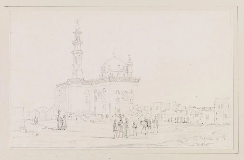 Exterior of the Mosque Sultan Hassan, Cairo, by Owen Jones, 1832