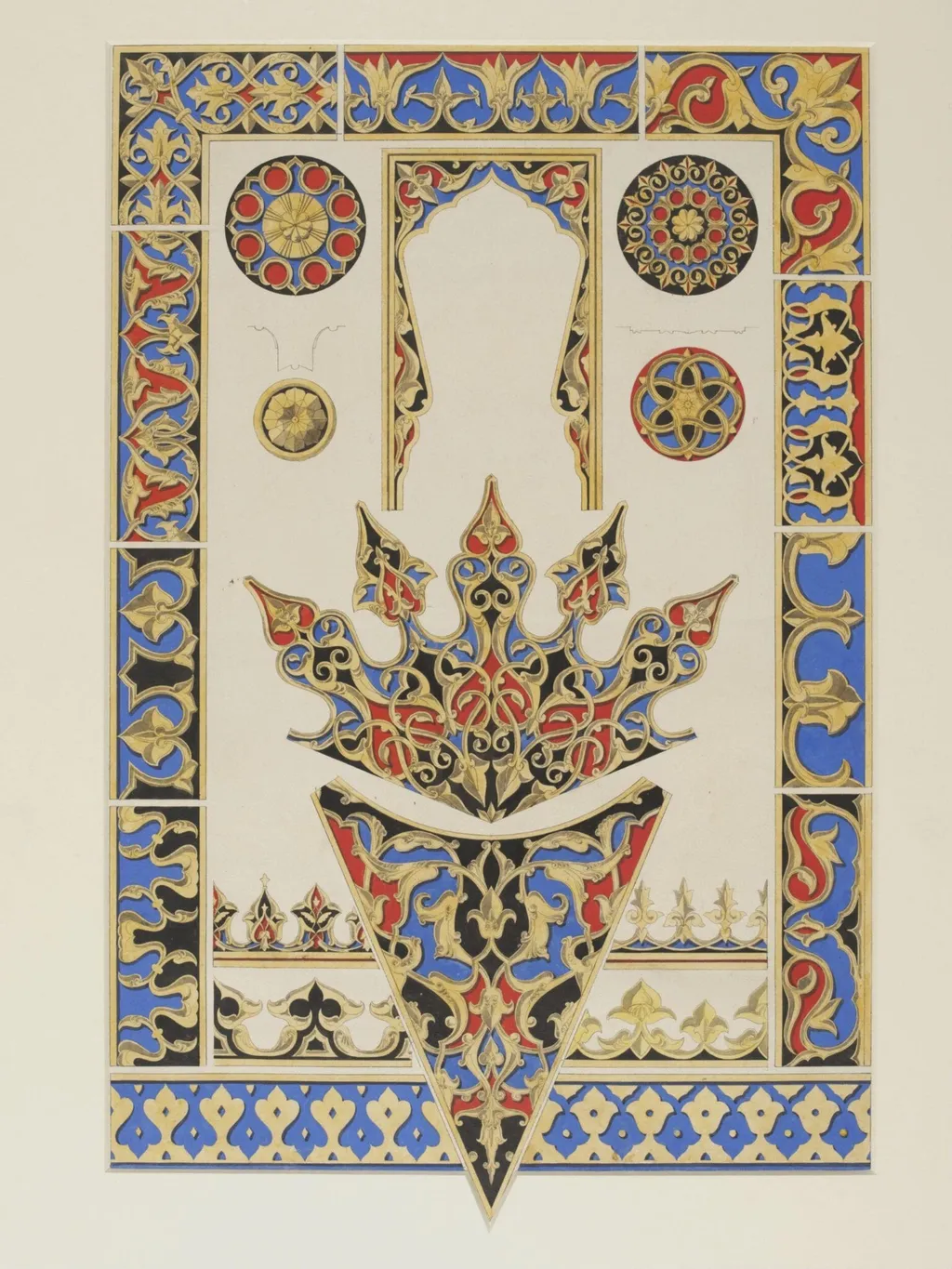 Original drawing for 'The Grammar of Ornament', by Owen Jones, 1856