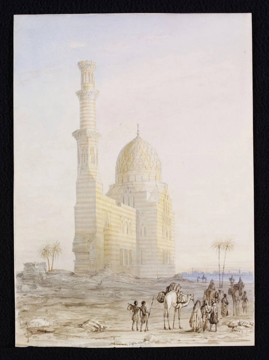 Tomb near Cairo, by Owen Jones, watercolor, 1832