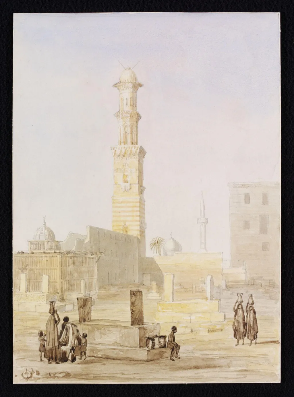 Tombs near Cairo, by Owen Jones, watercolor, 1832