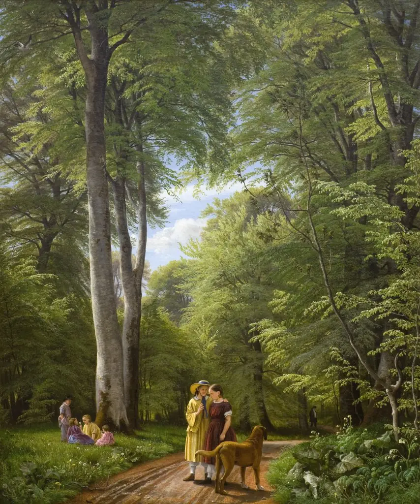 A Beech Wood in May near Iselingen Manor, Zealand