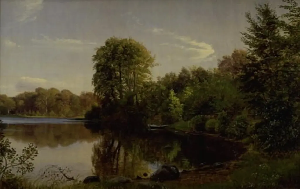 Aften ved Bondedammen i Hellebæk, by P. C. Skovgaard