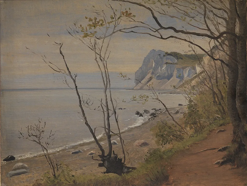 The Cliffs of the Island of Møn, by P. C. Skovgaard, oil, 1850