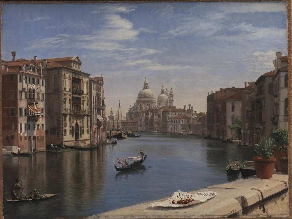 View of the Grand Canal, Venice. In the Background S. Maria della Salute, by P. C. Skovgaard