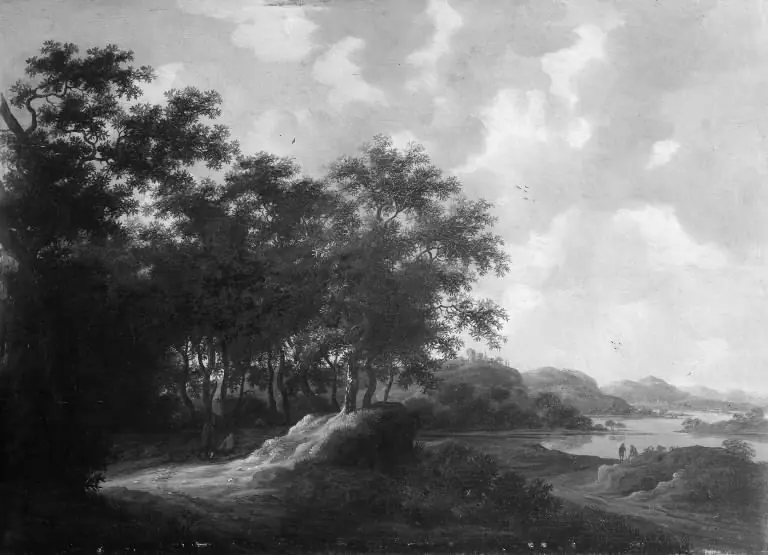 Wooded Landscape with a River, by P. Coiffre