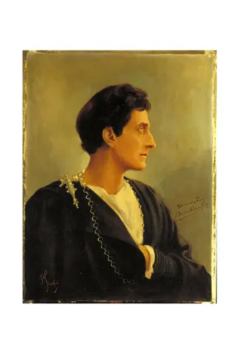Sir Johnston Forbes-Robertson as Hamlet in <i>Hamlet</i> by William Shakespeare, by P. Shaken, 1896